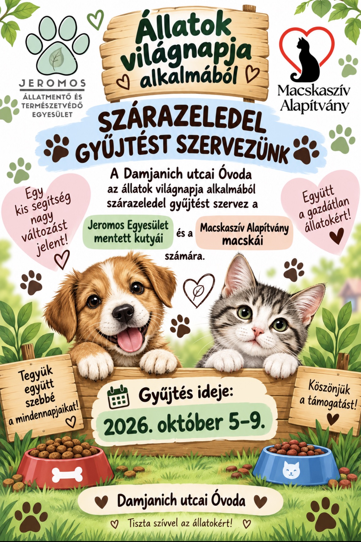 Szárazeledel gyűjtés